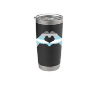 DemiBoy Love Heart DemiMale Bandera Vaso térmico de acero inoxidable de doble pared