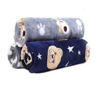 Demigeat Manta para perros y gatos, mullida, lavable para perros y gatos pequeños y medianos, paquete de 3 unidades, suave manta para perros y gatos, para primavera y verano, manta de conejos para