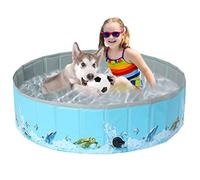 Demigreat Piscina para perros grandes y pequeños, 80/120/160 cm, plegable para perros, piscina infantil portátil y ecológica, de PVC