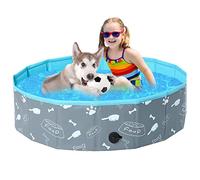 Demigreat Piscina para perros grandes y pequeños, 80/120/160 cm, plegable para perros, piscina infantil portátil y ecológica, de PVC