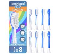 demirdental cabezales para Philips Sonicare Kids, cabezal para niños, para los primeros dientes permanentes, niños de 7 a 10 años, equivalente a HX6048 HX6043, azul oscuro, set de 8
