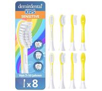 demirdental cabezales para Philips Sonicare Kids, cabezal para niños, para los primeros dientes permanentes, niños de 7 a 10 años, equivalente a HX6048 HX6043, amarillo, set de 8