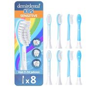 demirdental cabezales para Philips Sonicare Kids, cabezal para niños, para los primeros dientes permanentes, niños de 7 a 10 años, equivalente a HX6048 HX6043, celeste, set de 8