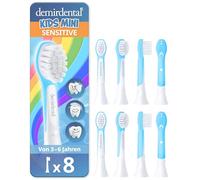 demirdental cabezales para Philips Sonicare Kids, Compact Mini para dientes de leche, niños de 3 a 6 años, equivalente a HX6038 HX6033, celeste, set de 8