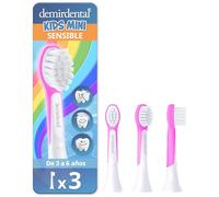 demirdental cabezales para Philips Sonicare Kids, Compact Mini para dientes de leche, niños de 3 a 6 años, equivalente a HX6033, magenta, set de 3