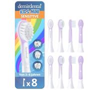 demirdental cabezales para Philips Sonicare Kids, Compact Mini para dientes de leche, niños de 3 a 6 años, equivalente a HX6038 HX6033, lila, set de 8
