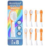 demirdental cabezales para Philips Sonicare Kids, Compact Mini para dientes de leche, niños de 3 a 6 años, equivalente a HX6038 HX6033, naranja, set de 8