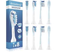 demirdental - Juego de 8 cepillos de repuesto para cepillos de dientes sónicos Philips Sonicare C3 Premium Plaque Defence Standard HX9044, color blanco