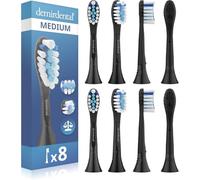 demirdental - Juego de 8 cepillos de repuesto para cepillos de dientes sónicos Philips Sonicare C3 Premium Plaque Defence Standard HX9044, color negro
