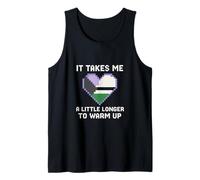 Demisexual Pride Takes Me a Little Longer Vintage Mujer Camiseta sin Mangas