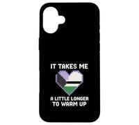 Demisexual Pride Takes Me a Little Longer Vintage Mujer Carcasa para iPhone 16 Plus