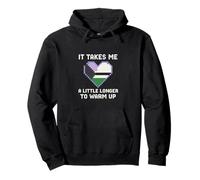Demisexual Pride Takes Me a Little Longer Vintage Mujer Sudadera con Capucha