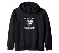 Demisexual Pride Takes Me a Little Longer Vintage Mujer Sudadera con Capucha