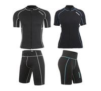 DEMMET Traje de Neopreno de Manga Corta de 1,5 mm/3 mm para Hombre y Mujer, Traje de Buceo con Estampado Dividido, Traje térmico Completo para Snorkeling Surf, natación y Deportes acuáticos