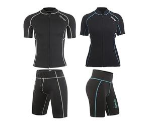 DEMMET Traje de Neopreno de Manga Corta de 1,5 mm/3 mm para Hombre y Mujer, Traje de Buceo con Estampado Dividido, Traje térmico Completo para Snorkeling Surf, natación y Deportes acuáticos