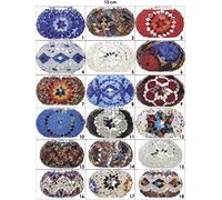 DEMMEX Reemplazo de pantalla de cristal de mosaico para el estilo marroquí turco Tiffany pantalla colorida candelabro de techo de piso de mesa (multicolor, 13 cm (5 pulgadas))