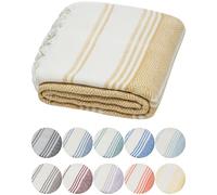 DEMMEX Toalla de algodón Turco orgánico 100% Certificado, Prelavado, Tejido de Diamante, Toalla peshtemal de algodón Turco para baño, Playa, Piscina, SPA, Gimnasio, XL 180 x 90 cm
