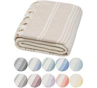 DEMMEX Toalla de algodón Turco orgánico 100% Certificado, Prelavado, Tejido de Diamante, Toalla peshtemal de algodón Turco para baño, Playa, Piscina, SPA, Gimnasio, XL 180 x 90 cm