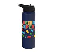Demo Expert Building Block Ladrillo Constructor de ladrillos Stainless Steel Insulated Water Bottle