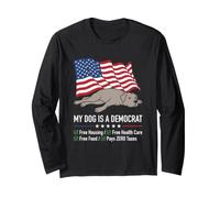 Democracia Camiseta Divertida Política Liberal Demócrata Manga Larga
