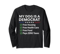 Democracia Camiseta Divertida Política Liberal Demócrata Manga Larga