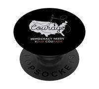 Democracia Camiseta Resistencia Protesta Política Democracia PopSockets PopGrip Adhesivo