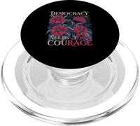 Democracia Camiseta Resistencia Protesta Política Democracia PopSockets PopGrip para MagSafe