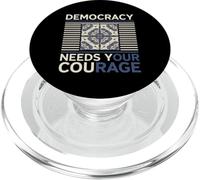 Democracia Camiseta Resistencia Protesta Política Democracia PopSockets PopGrip para MagSafe