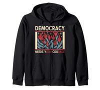 Democracia Camiseta Resistencia Protesta Política Democracia Sudadera con Capucha