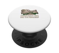 Democracia no dictadura Monumento Americano Monumento Monumento Rushmore PopSockets PopGrip Adhesivo