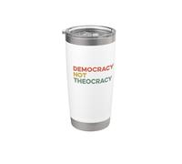 Democracia No Teocracia Libertad Separación Iglesia Religión Vaso térmico de acero inoxidable de doble pared
