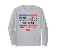 Democracy Doesn'T Fear Protest Dictators Do No Kings America Manga Larga