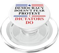 Democracy Doesn'T Fear Protest Dictators Do No Kings America PopSockets PopGrip para MagSafe