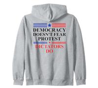 Democracy Doesn'T Fear Protest Dictators Do No Kings America Sudadera con Capucha