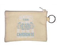 Democracy is being allowed to vote for the candidate you dislike least electoral, llavero monedero, color beige, beige, Talla única
