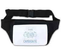 Democracy is Being Perlowed to Vote for The Candidate You Dislike Least Election - Riñonera con eslogan electoral, color blanco, White, Talla única