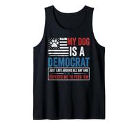 Demócrata Mascota Humor político Bandera angustiada Camiseta sin Mangas