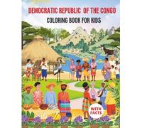 Democratic republic of the Congo coloring book for kids with facts
