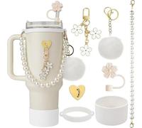 DEMOCRATIDO Stanley Cup - Set de accesorios para botella de agua, correa de mango de botella de agua, botas de silicona Stanley, tapa de pajita Stanley, accesorios para copa Stanley