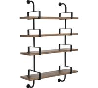 GUBI Estantería de pared Demon 4 niveles Walnut. 95 cm