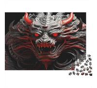 Demon Head-Fantasy Creature Art Adult Puzzle for Home A Red Demon Head with Horns Educational Game Decompression & Wall Decor 52x38cm/1000pcs
