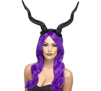 Smiffy's – Diadema Demon Horns flexible, color negro (27829)