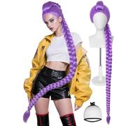 Demon Hunter Pelucas Saja Boys HUNTR/X Miembros Pelucas para Mujeres y Hombres Peluca Trenzada para Fiesta de Halloween Disfraz Anime (Rumi)