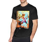 Demon Kimetsu no Yaiba Men's tee Novelty Short Sleeve T-Shirt Black (XX-Large)