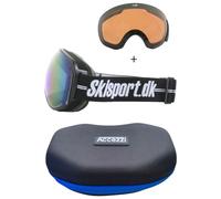 Demon Magnet Skisport.dk Edición, Espejo Azul + Estuche para gafas Accezzi