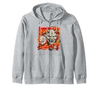 Demon Mask Fire Duo Oni Print Edition Limited Sudadera con Capucha