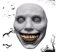 Demon Masque Horror - Traje Espeluznante Suave Respirable, Terrible Diablo Fantasma Zombie Accesorio De Cosplay Con Detalle Realista | Adornos De Fiesta De Halloween Para Mujeres, Hombres, Adultos