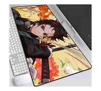 Demon Slayer Anime Alfombrillas de Ratón - Gaming Mousepad 900x400mm, 3mm Base de Goma Antideslizante, Superfície con Textura Especial, Compatible con ratón láser y óptico, para PC y Laptop,A