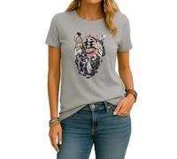 Demon Slayer Anime Estética Japón Manga Fans Camiseta Mujer, 1. Demon (Grey), M