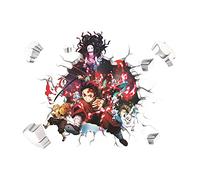Demon Slayer - Calcomanías de pared para papel pintado, decoración de pared de fondo de dormitorio de niños, póster de anime, decoración de suministros de fiesta de cumpleaños